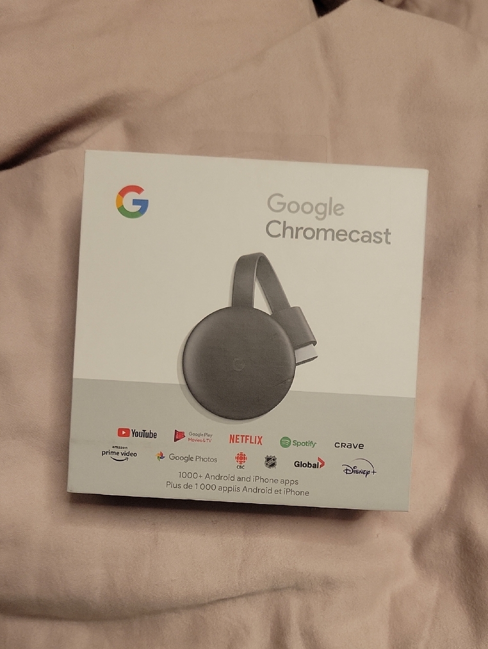 google Chromecast (Black) - Wireless HDMI Streaming Dongle